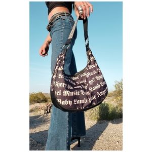 L.A.M.B. Black and White Shoulder Bag